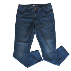 Old Navy Mid-Rise Distressed Super Skinny Jeans 12 Blue Pockets